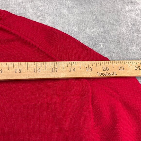 Chaps Ralph Lauren Sweater Men‎ XLarge 46 Red Crest Cotton Cashmere Classic NWT - Picture 9 of 13